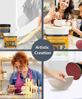 2 Lb Epoxy Putty Sculpt Clay For Modeling And Repair, 2 Part A And B Self-Hardening Clay with artistic creation uses shown
