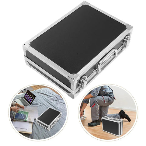 Grab And Go Portable Aluminum Tool Box With Latch System Ultra Lightweight Weather Resistant Hard Case 13 By 9 Inch Tool Organizer
