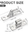 Beefy Heavy Duty Gate Hinges Set, 304 Stainless Steel, Five Eighth Inch Pin, Wall Mount, One Piece Casting, 600 Lb Capacity, Includes Two Female And Two Male Hinges For Farm Ranch Fence Garden Barn Shed Warehouse, 2 set