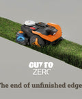 Landroid Vision Cloud Robot Lawn Mower With AI Obstacle Avoidance And RTK Cloud Navigation cutting grass along the edge