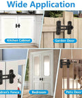 Two Pack Black Barn Door Lock Latch Set For Sliding Doors No Fuss Easy Install Privacy Lock Stainless Steel installed views