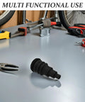 Rugged Rubber Grommet Kit For Automotive Wiring Harnesses And Wire Bundles Fits Three Eighths To One Inch Wires Durable Black Seals For DIY Install And Vehicle Cabling That Works Like A Charm, black rubber grommet on workbench