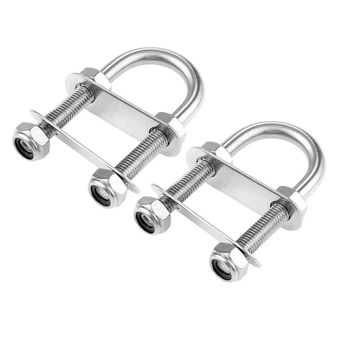 Two Pack Stainless Steel U Bolts For Boat Rigging Bow Eye Tie Down 316 Marine Grade Corrosion Resistant M10x90x130x36mm