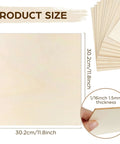 LotFancy basswood sheets, 12-pack, 12x12x1/16 in (1.5 mm) craft wood sheets for laser cutting