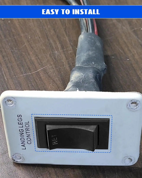 Beefed Up 30 Amp DPDT Momentary Rocker Switch With On Off Momentary On Function, for RV Landing Gear