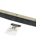 Heavy Hitter Commercial Floor Sweep Head, 24 Inch Horsehair And Tampico Blend, wide sweeping pad for fine dust and light debris.