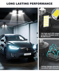 8 Pack Ultra Bright 120W LED Garage Light Bulbs, 12000 Lumens, 6500K Daylight, Screw In E26 E27 Base, installed in garage