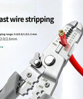 Top Rated Wire Stripper Pliers Manual Hand Tool For Electrical Repair Jobs With Textured Grip Handles Ensuring Secure Control During Wire Stripping And Cutting Tasks For Household Wiring Cleanup And Equipment Service Needs featuring cutting edge and stripping range for precise electrical work.