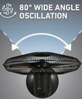 80-degree wide angle oscillation of 18 Inch Oscillating Stand Fan With 3 Speeds Cranks Out Powerful Airflow Up To 2120 CFM