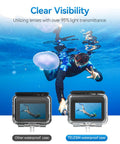 Clear visibility using Insta360 Ace Pro Waterproof Dive Case With Bracket Screw 45m 148ft for action cameras underwater