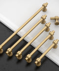 Champagne Bronze Cabinet Pulls 5 Inch Hole Center Drawer Pulls 10 Pack Durable Solid Zinc Alloy, arranged on a black and white surface