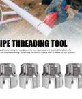 LiebeWH Pipe Threader Set G3/4 With 1/4 Inch Hex Shank For High Hardness Alloy Steel Cutting, showcasing pipe threading tool for electric drills.