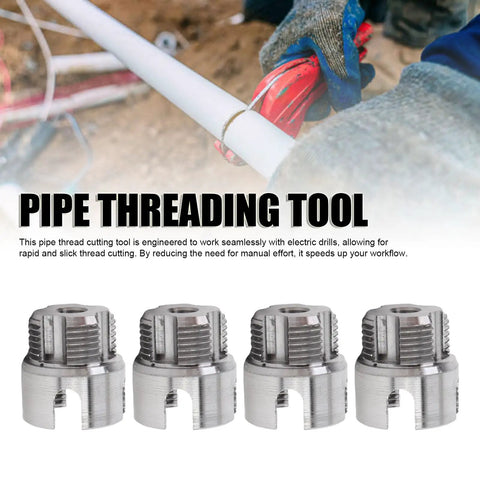 LiebeWH Pipe Threader Set G3/4 With 1/4 Inch Hex Shank For High Hardness Alloy Steel Cutting, showcasing pipe threading tool for electric drills.