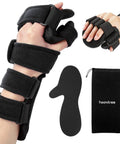 Resting Hand Splint For Both Hands With Finger Separator And Wrist Immobilizer, Night Pain Relief Brace, product components