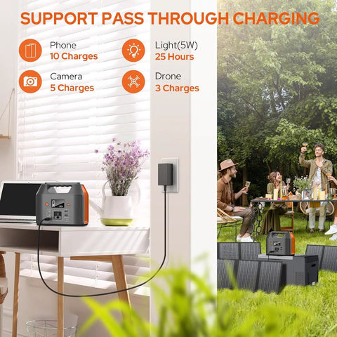 Ultra Portable Power Station 150W 155Wh Solar Generator charging devices indoors and outdoors