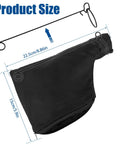 Heavy Duty Black Dust Collection Bag With Zipper And Steel Wire Outlet For Miter Saw Belt Sander Edge Planer Shows product size and dimensions.
