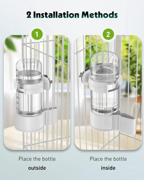 Legit Leak Proof Automatic Bird Water Dispenser With Drip Free Sippin Station For Small Parrots Parakeets Cockatiels And Budgies Smooth Plastic Cage Hydration Bottle 140Ml installation method