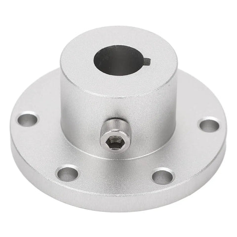 Beefy Aluminum RC Motor Shaft Coupler Flange Connector Easy Install For Half Inch Shafts Upgrade Your RC Car Boat Drone With High Strength Durable Aluminum Alloy, silver flange