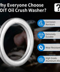 Heavy Duty M18 Aluminum Oil Drain Plug Gasket Crush Washers Kit For Volvo 850 960 C30 C70 S40 S60 S70 S80 S90 V40 V50 V60 V70 V90 XC60 XC70 XC90 10 Pack DIY Friendly