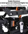 Tough As Nails Micro Servo Motor Kit With Full Metal Gears And Whisper Quiet Operation Slick Upgrade For Axial SCX24 RC Crawler Project showing the servo motor installed in chassis.