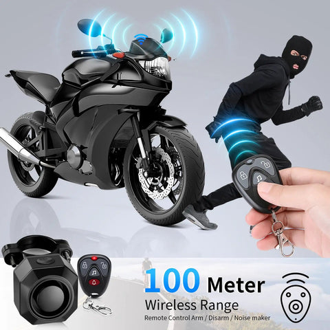 USB Rechargeable Bike Alarm With Remote 110dB Loud Alarm Volume And Adjustable Sensitivity Wireless Security System Keep Thieves Away With Vibration And Motion Sensor For Car Trailer Motorcycle Scooter Ebike