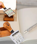 Gotta Have This Slick Roller Date Stamp Drops Crisp Day Month Year Marks On Planners Scrapbooks Cards And Diy Crafts Made From Hella Durable Solid Natural Wood For Daily Planning, with wooden handle and organized date wheel.