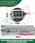 Dryer Heating Element Replacement For DLE Series Dryers fits models DLE2101W to DLEX8377NM shown with dimensions 3.6x6.9x16.1 inches.