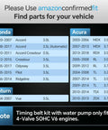 Compatibility chart for Timing Belt Kit With Water Pump For Honda Accord Odyssey Pilot Ridgeline MDX TSX TL 3.0L 3.5L 3.7L V6.