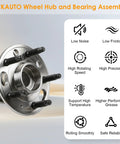 Front Or Rear Wheel Hub And Bearing Assembly That Fits Chevy Malibu 13 16 Impala 14 17 Buick Lacrosse GMC Terrain Chevrolet Equinox 10 16 Buick Regal 11 16 And More For A Smooth Quiet Ride, shown with features like low noise and high precision.