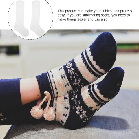 Lightweight Aluminum Sock Fixing Board 11.02 Inch For Heat Press Sublimation Sock Jig with paper socks and cozy feet