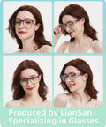 Woman wearing Over Eyeglasses Safety Glasses For Women Who Wear Specs With Anti Fog Lenses ANSI Z87.1 Certified Lightweight Multicolor