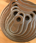 Stacked Half Inch AR500 KYL Gong Target Set 1 In To 8 In Eight Pack For Progressive Accuracy Training, CNC plasma cut steel plates.