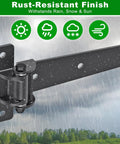 Beefy Heavy Duty Gate Hinges 1000 Lbs Per Pair, 13 Inch Strap Hinges With Ball Bearings in rain, rust-resistant black finish