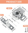 4 Pack Double Roller Cabinet Door Latch Set With Screws And Hardware For Closet Cabinets Kitchen RV Drawers Catches