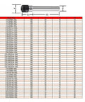 Cnc Er25 Er32 Collet Chuck Extended Milling Lathe Holder Heavy Duty dimensions chart with model specifications and measurements.
