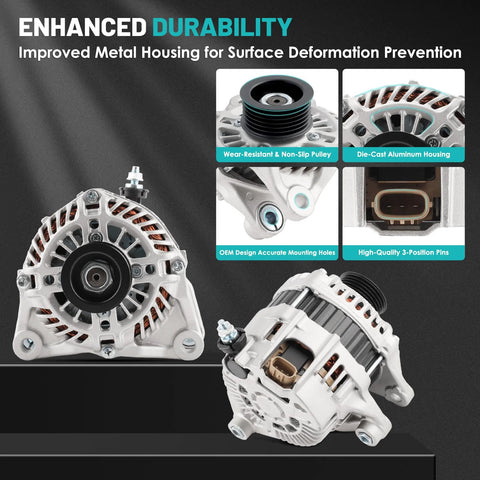 Beefed Up 100 Amp 12V Car Alternator Replacement For Mazda CX 5 CX 3 MX 5 Miata Mazda 3 6 Toyota Yaris iA Scion iA High Output