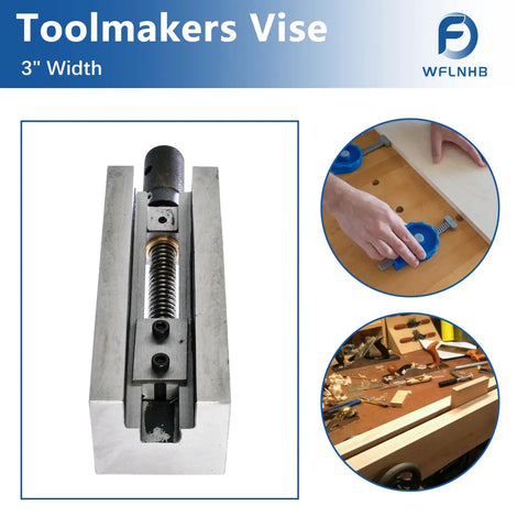 Heavy Duty Three Inch Toolmakers Vise With Dead On Precision Ground Jaws For Milling And Drilling Machines Rock Solid Parallel Build Hella Accurate Four Inch Jaw Opening Smooth Setup - Top view of vise showing precision ground jaws and mechanism.