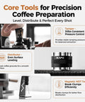 Solid Gold 58 Mm Espresso Toolkit Designed For Home Baristas Featuring Killer Precision Tamper and Distributor for perfect shots.