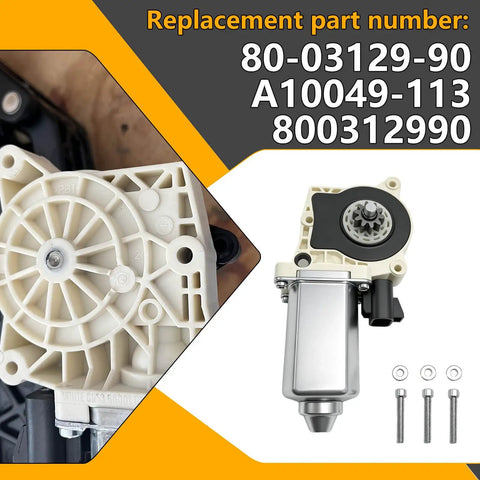Replacement Electric Side Step Motor For Power Step Running Boards Three Bolt Mount Fits White Models 80 03129 90 A10049 113 800312990 Easy Install Yall Built For Quick Fit And Durable Performance showing housing and gear detail.