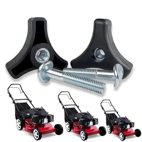 Rugged Lawn Mower Handle Knob And Replacement Bolts Kit Crafted From Shatter Proof Abs Plastic Plus Rust Resistant Metal For Tough Yard Duty This Badass Set locks onto 8mm shafts.