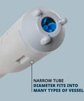 Auto Stop Fuel Transfer Pump With One Hand Operation And No Heavy Lifting 3X Power From D Battery narrow tube detail