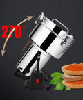 Electric Grain Grinder 4500G Beast Power Heavy Duty Pulverizer For Home Kitchen Grinding Spices Pepper Grains Stainless Steel Swing