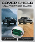 Cover Shield waterproof and dustproof truck protection in rain and dust with all-weather guard features.
