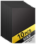 Flexible Magnetic Sheets With Self Adhesive Backing 10 pack, black cuttable magnet paper for fridges and classrooms, easy peel adhesive
