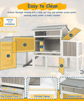 Diagram of Wooden Chicken Coop On Wheels For Easy Backyard Mobility showing pull-out tray and access points