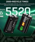Upgraded Dual Controller Charger Dock With 2x5520mWh Rechargeable Battery Packs For Xbox One Series X S Controllers
