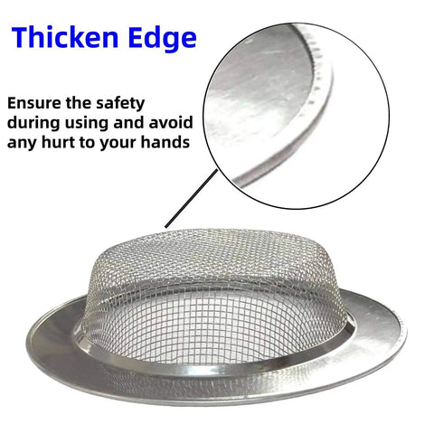 Two Pack 4.5 Inch Kitchen Sink Drain Strainers Stainless Steel Drain Covers With Anti Clogging Mesh Thickened Edge