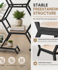 Dope Hexagon Room Divider Shelf With Modular Open Storage Industrial Freestanding Display Bookcase with stable structure detail.