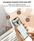 Person holding smartphone displaying app interface for Wireless WiFi Video Doorbell Camera With Chime, 1080P HD, 140 Degree View