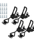 4 Pack Heavy Duty Toggle Latch Clamps With Quick Release Hasp Clamps Carbon Steel Adjustable Latches With Lock Hole For Smoker Cabinet Lid Jig Trunk Case Black Finish, with screws